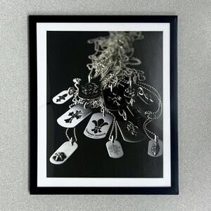 Chrome Hearts dog tags Framed poster 8x11 magazine cutout